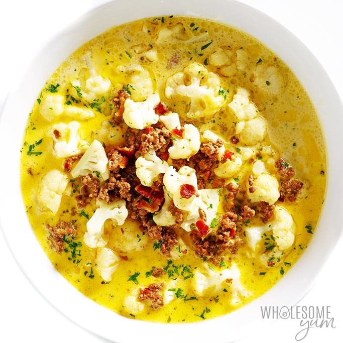 Easy Low Carb Bacon Cheeseburger Soup Recipe Master Chef